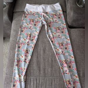 Puppies Make Me Happy Floral XL Leggings